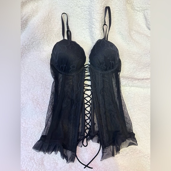 La Senza Lace Pushup Corset/Bustier Top - Picture 2 of 7